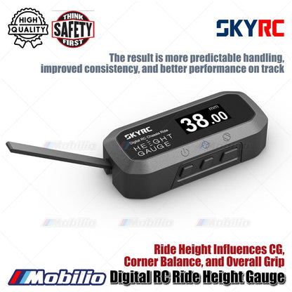 SKYRC #SK-500049 Digital RC Ride Height Gauge Ride Height Influences CG Corner Balance and Overall Grip