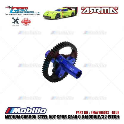 GPM Part #MAVE050TS Medium Carbon Steel 50T Spur Gear 0.8 Module/32 Pitch Arrma Kraton 4X4 4S BLX Monster Truck