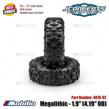 JConcepts #4078-02 Megalithic - 1.9" (4.19" OD) Fits – 1.9" Scale Wheels