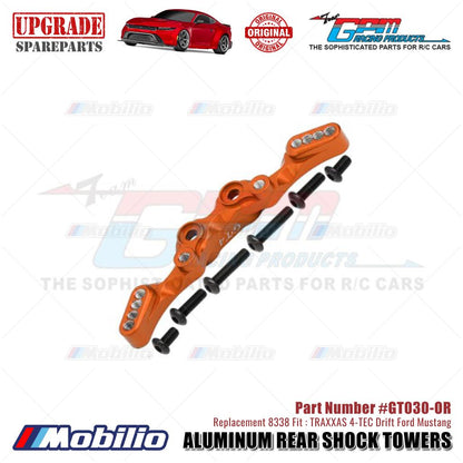 GPM Part #GT030 Aluminum Rear Shock Towers #8338 Traxxas 4-TEC Drift Ford Mustang