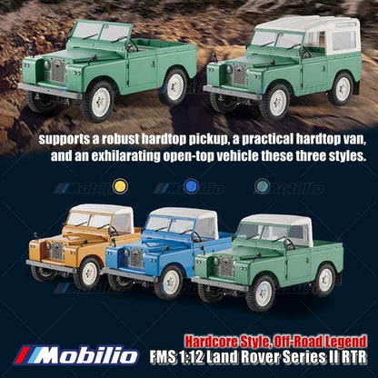 FMS Land Rover Series II RTR Performa Off-Road Unggul RC Skala 1/12 Crawler Petualangan