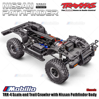 Traxxas 110056-4 TRX-4 Scale and Trail Crawler dengan Nissan Pathfinder RC 1/10 4X4 Tahan Air RTR 2.4GHz TQi Adventure