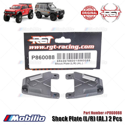 RGT Part #P860088 Metal Alloy Shock Plate (L/R) 2 Pcs Upgrade RC EX86150 Pathfinder EX86190 Rescuer Crawler