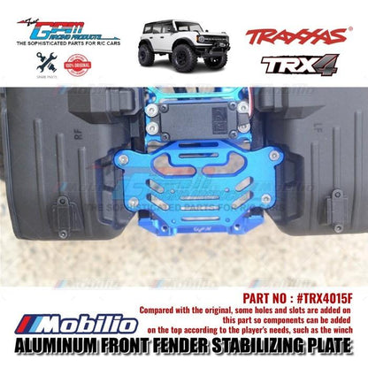 GPM Part #TRX4015F Aluminum Front Fender Stabilizing Plate Traxxas TRX-4 Ford Bronco