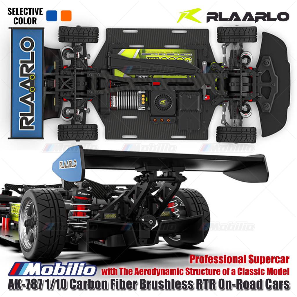 Rlaarlo AK-787 Mobil Supercar Profesional Serat Karbon Tanpa Sikat RTR 2.4GHz Mobil On-Road Kendali Jarak Jauh