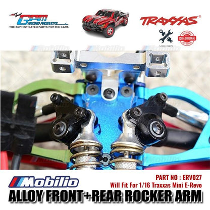 GPM Part #ERV027 Alloy Front+Rear Rocker Arm for Traxxas 1:16 Mini E-Revo - 4 Pcs