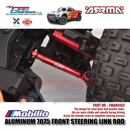 GPM Part #MAM4162 Aluminum Front Steering Link Rod Arrma 1/8 Mojave 4X4 4S BLX Desert Truck