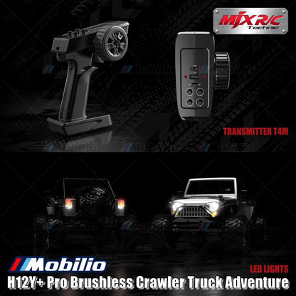 MJX H12Y+ Pro Brushless 1/12 Scale Crawler Truck Adventure Ready To Run RTR
