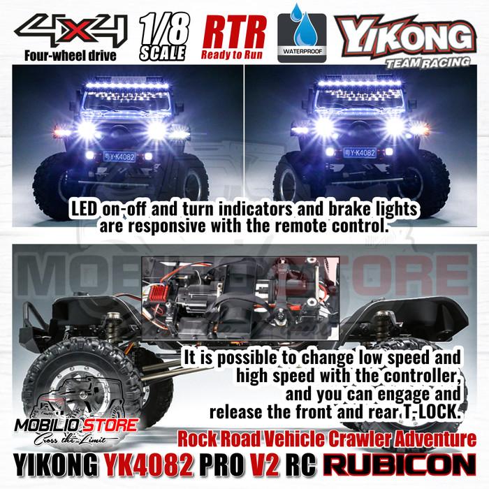 Yikong YK4082 Pro V2 1/8 RC Rock Road Vehicle Crawler Adventure RTR
