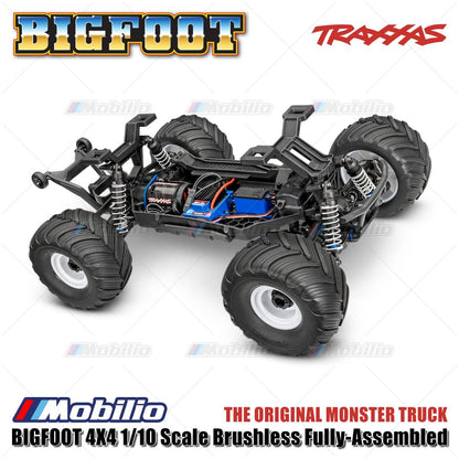 Traxxas 67134-4 BIGFOOT 4X4 1/10 Scale Brushless Fully-Assembled Monster Truck Ford Firestone Dengan BL-2s ESC dan Motor 3300 Kv - Control