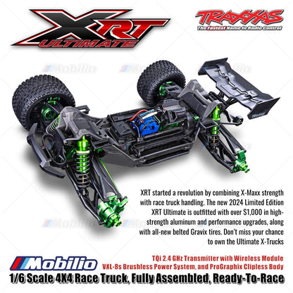 Traxxas 78097-4 XRT Ultimate 1/6 Extreme Race Truck 4WD 8S Brushless TQi TSM RTR RC Car Remote Control Clipless