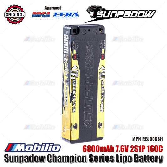 Sunpadow Champion Series Lipo Battery 6800mAh 7.6V 2S1P 160C #RBJ0008H