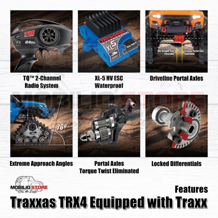 Traxxas TRX4 TRX-4 Equippped Traxx RC 1/10 Trail Crawler Truck RTR