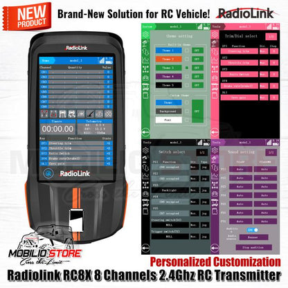 Radiolink RC8X 8 Channels 2.4Ghz RC Transmitter w/ R8FG Gyro Receiver