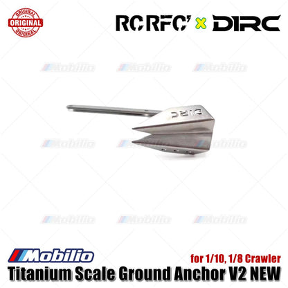 D1RC Titanium Scale Ground Anchor V2 NEW for 1/10 Scale RC Crawler