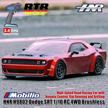 HNR H9802 Panther Dodge SRT 1/10 RC 4WD Brushless High-Speed Road Racing Car with Remote Control Flat Running and Drifting