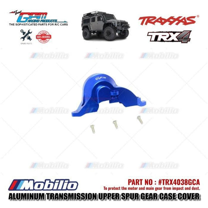 GPM Part #TRX4038GCA Aluminum Transmission Upper Spur Gear Case Cover Traxxas TRX-4 Trail Crawler