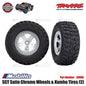 Traxxas Part #5880X SCT Satin Chrome Wheels & Kumho Tires (2)