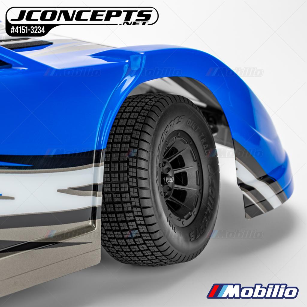 JConcepts #4151-3244 Dirt Trac Pre-Mounted on Hazard Wheels 2wd R | 4wd F&R Green Compound Fits - 2wd Slash R 2wd Slash Modified R Slash Late Model R Slash 4x4 F&R and Related Vehicles