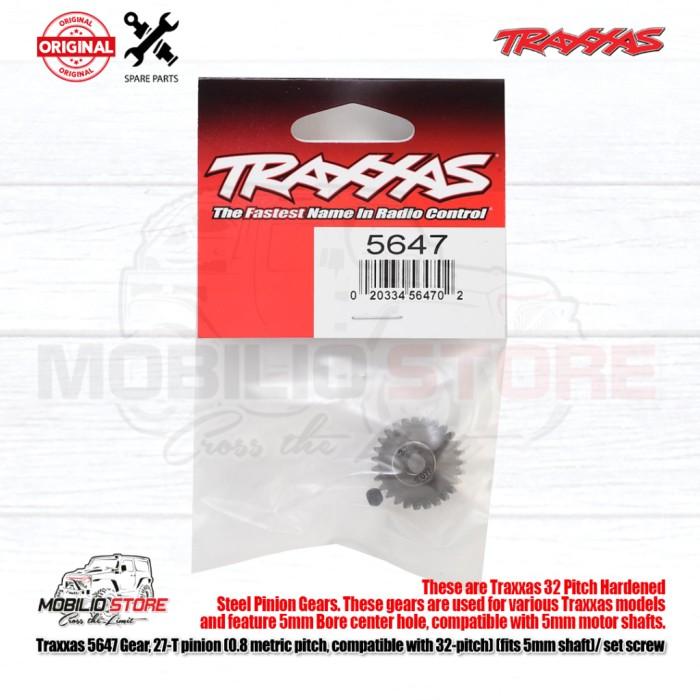 Traxxas Part #5647 Gear, 27T Pinion 32-pitch 5mm shaft for Traxxas Part UDR