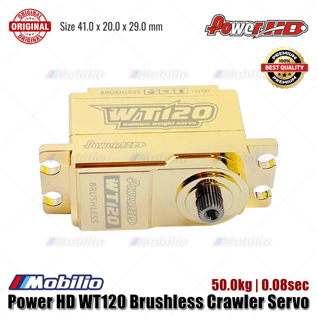 Power HD WT120 Brushless Crawler Servo 50kg | 0.08s Pure Brass Material Case