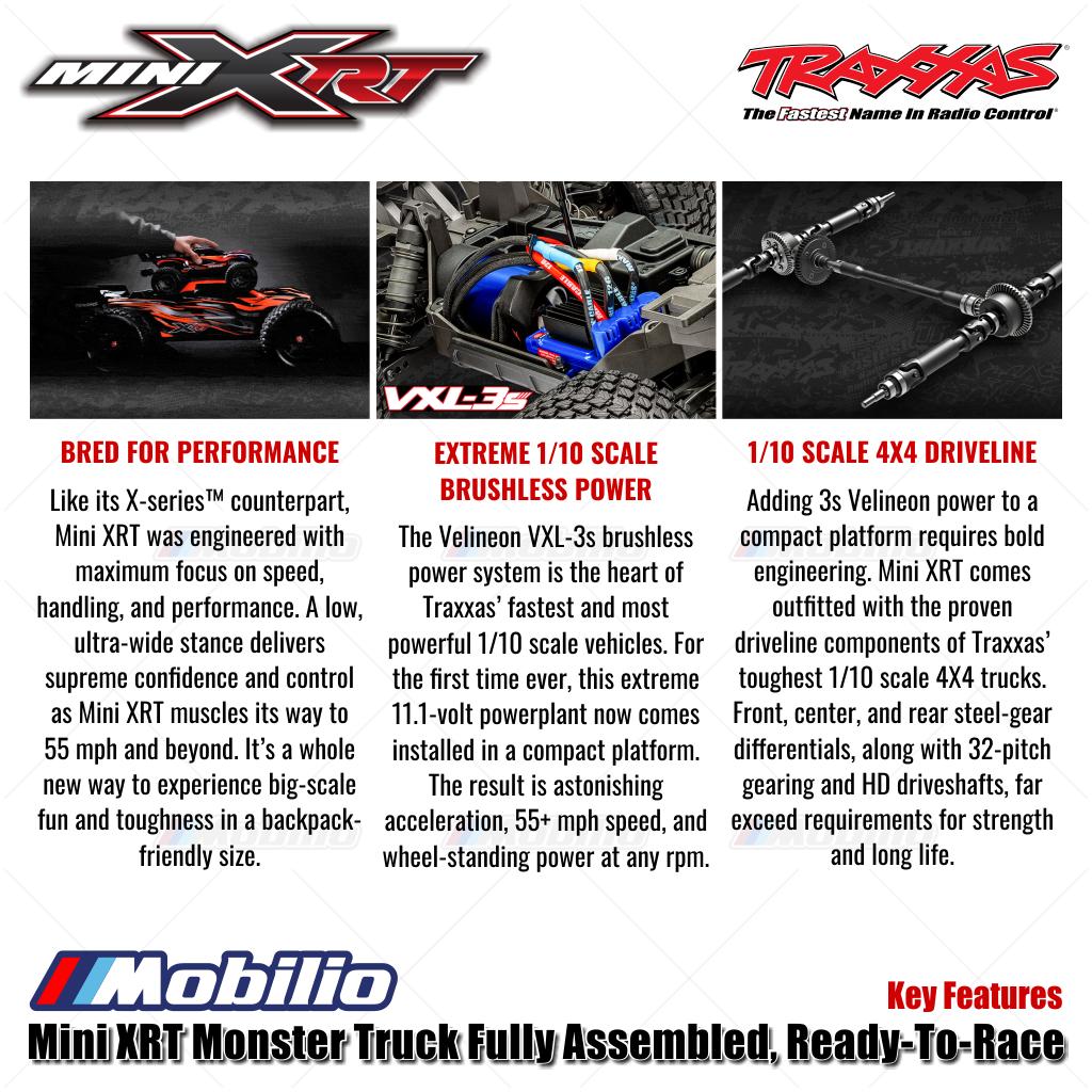 Traxxas 108076-1 Mini XRT Monster Truck RTR TQi 2.4 GHz VXL 3S Brushless