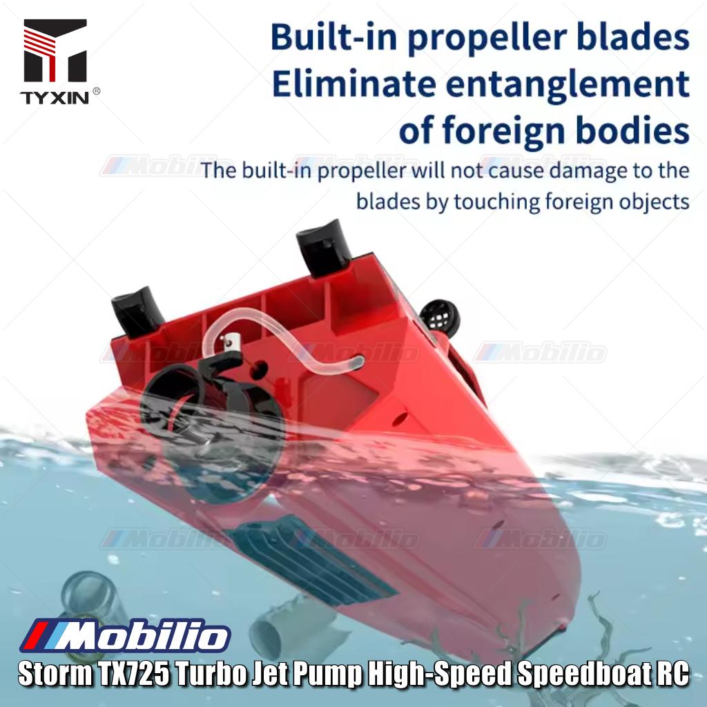 Storm TX725 Turbo Jet Pump High-Speed Speedboat RC Boat One Click Reset (Not Afraid of Flipping)