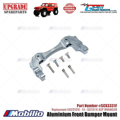 GPM Part #SCX3331F Aluminium Front Bumper Mount Upgrade Axial SCX10 III Jeep Wrangler AXI231016 Replacement