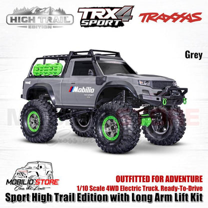 Traxxas 82044-4 TRX4 Sport High Trail Edition dengan Long Arm RC Crawler RTR 4WD Clipless