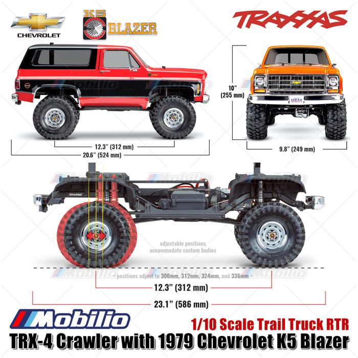 Traxxas TRX-4 1979 Chevrolet K5 Blazer 4X4 1/10 Scale Trail Truck TRX4 RC Crawler Adventure   Remote Control