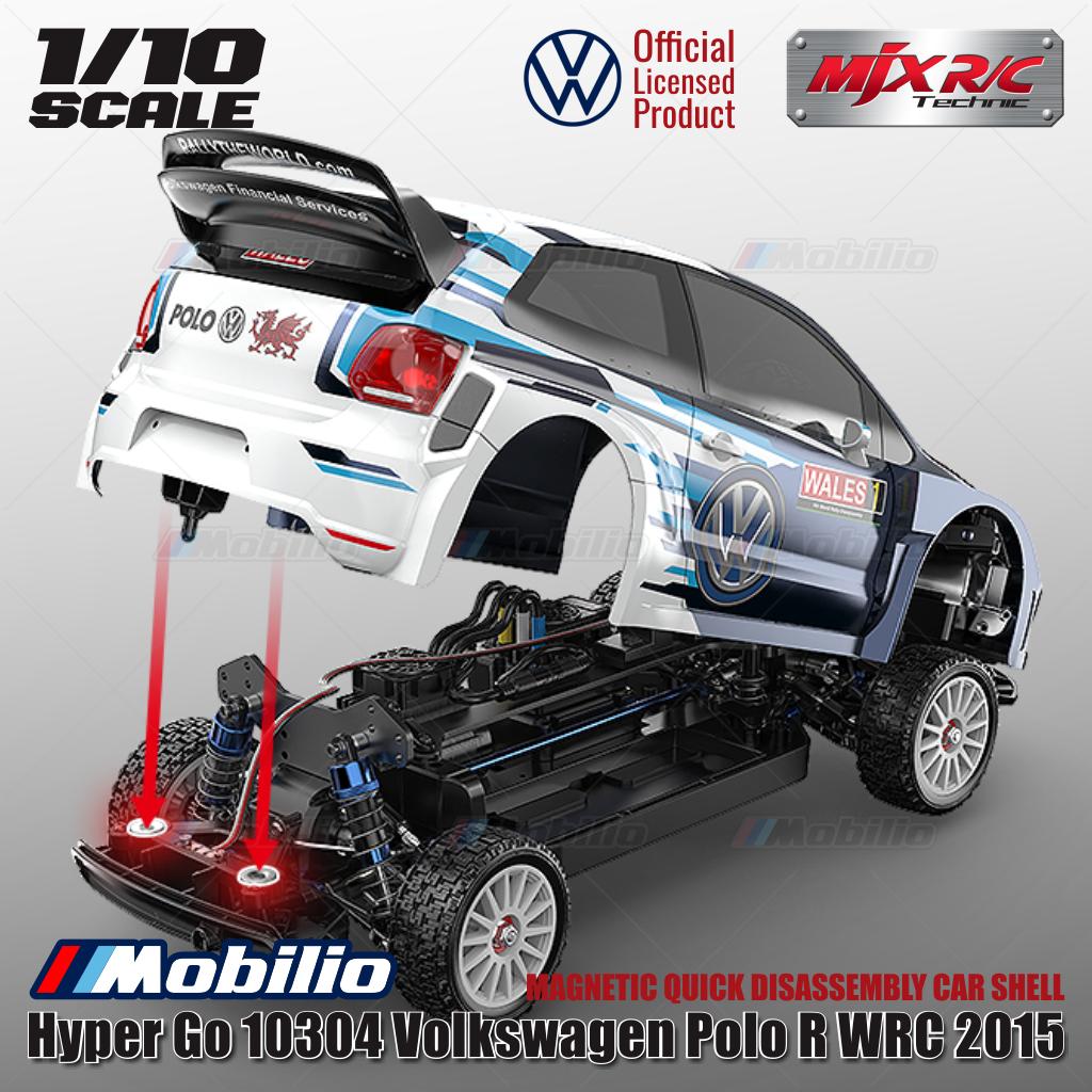 MJX Hyper Go 10304 (DC) 70KPH Brushless 1:10 Scale VW Polo Rally Car with Battery 2S 5000 and Charger
