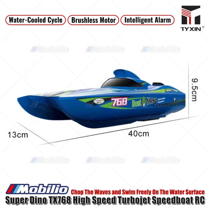 Super Dino TX768 High Speed Turbojet Speedboat RC Boat Brusless 2.4GHz RTR