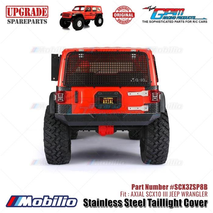 GPM Part #SCX3ZSP8B Stainless Steel Taillight Cover Type B Accessories Axial SCX10 III Jeep Wrangler  Remote Control Toy
