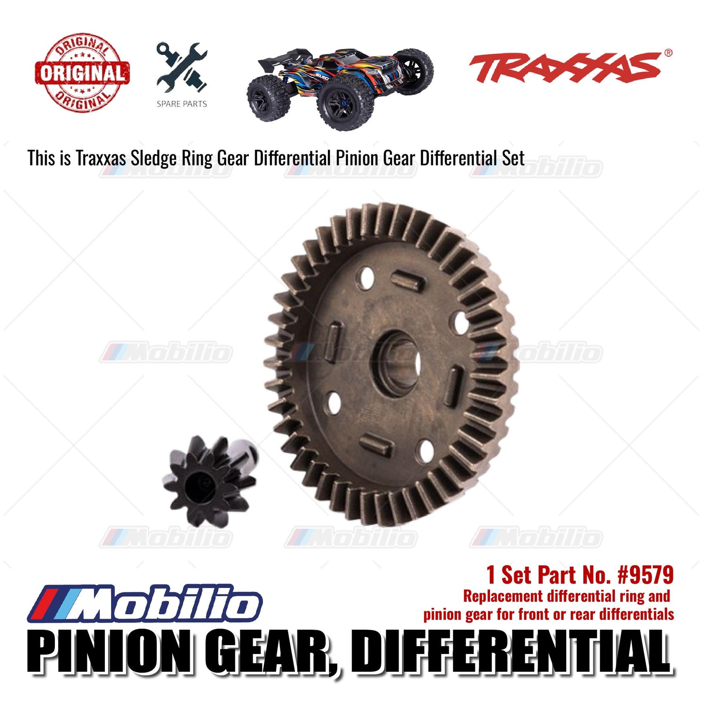 Traxxas Part #9579 Differential Ring and Pinion Gear for Front or Rear Differentials for RC Sledge