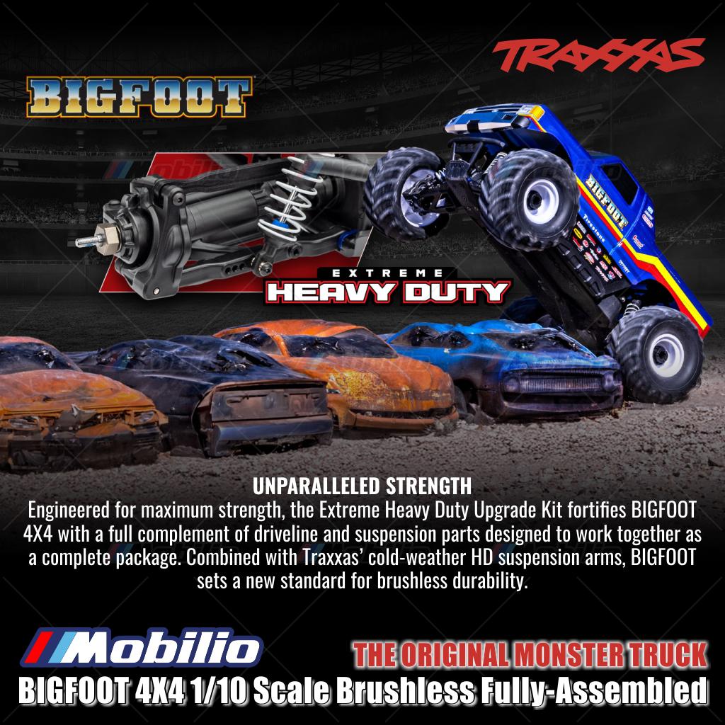 Traxxas 67134-4 BIGFOOT 4X4 1/10 Scale Brushless Fully-Assembled Monster Truck Ford Firestone Dengan BL-2s ESC dan Motor 3300 Kv - Control