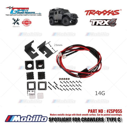 GPM Part #ZSP055 Spotlight Type C Scale Accessories for RC Crawler Adventure Traxxas Axial RGT