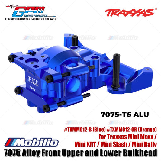 GPM Part #TXMM012 7075 Alloy Front Upper and Lower Bulkhead for Traxxas Mini Maxx / Mini XRT / Mini Slash / Mini Rally Upgrade
