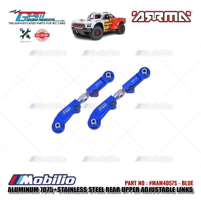 GPM Part #MAM4057S Aluminum and Stainless Steel Rear Upper Adjustable Links Arrma 1/8 Mojave 4X4 4S BLX Desert Truck  Remote Control