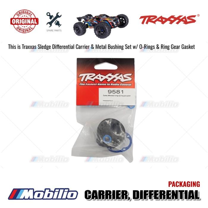 Traxxas Part #9581 Differential Carrier With O-Rings (2) and Ring Gear Gasket Fits Front Rear or Center Differentials for RC Sledge