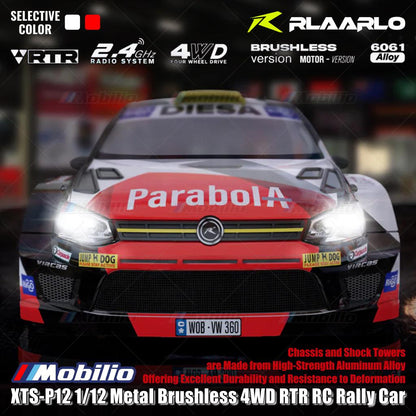 Rlaarlo XTS-P12 1/12 Metal Brushless 4WD RTR 2.4GHz RC Rally Car Remote Control