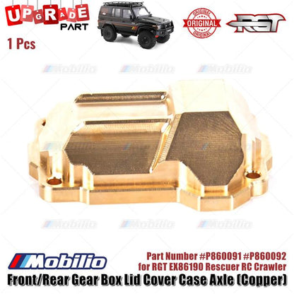 RGT Upgrade Part #P860091 #P860092 Front Rear Gear Box Lid Cover Case Axle Copper for EX86190 Rescuer RC Crawler