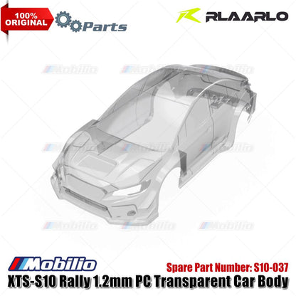 Rlaarlo #S10-037 XTS-S10 Rally 1.2mm PC Transparent Car Body For XTS-S10 RC Rally Car