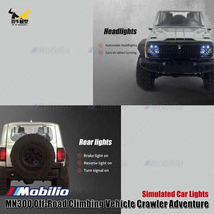 TopFire MN300 Tank 300 Top Fire Off-Road Climbing Vehicle Crawler Adventure 1/12 Scale RC Car RTR 2.4GHz Full Proportional Waterproof Available Mobilio