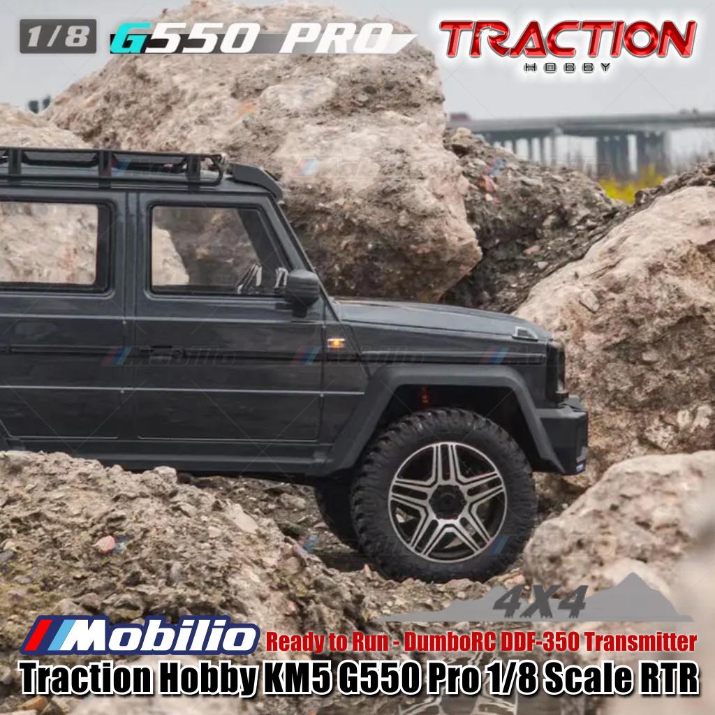Traction Hobby G550 Pro KM5 Mobil RC Crawler Skala 1/8 Kendali Jarak Jauh Petualangan RTR