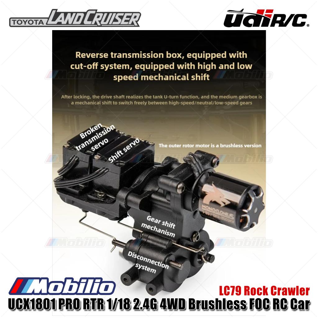 UDIR/C UCX1801 PRO LC79 Rock Crawler RTR 1/18 2.4G 4WD Brushless FOC RC Car