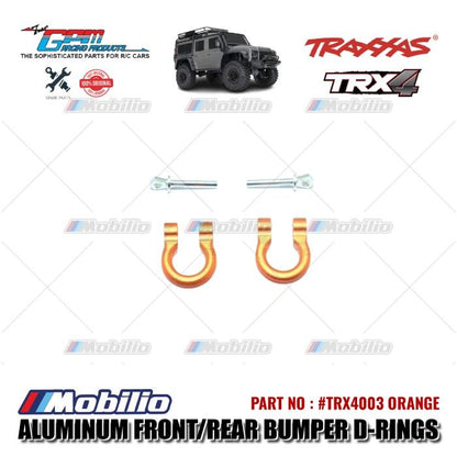 GPM Part #TRX4003 Aluminum Front/Rear Bumper D-rings - 2 Pcs for Traxxas TRX4 Crawler Car