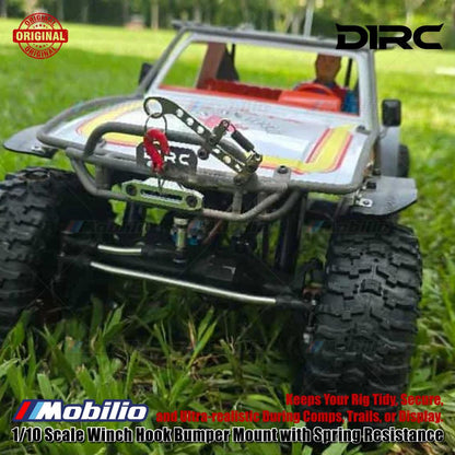 D1RC 1/10 Scale Winch Hook Bumper Mount with Spring Resistance