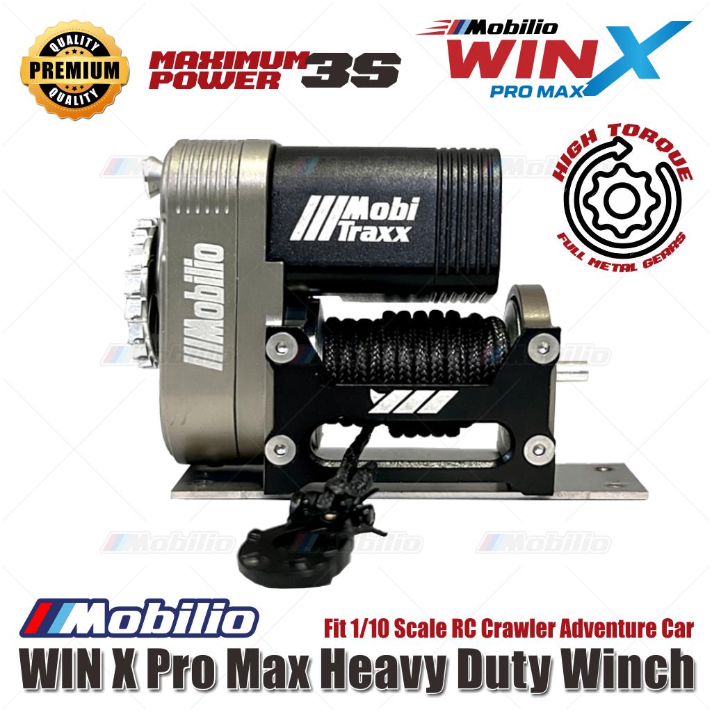 Mobilio WIN X Pro Max Heavy Duty Winch Pas untuk Mobil Petualangan RC Crawler Skala 1/10