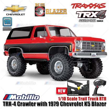 Traxxas 82276-4 TRX-4 1979 Chevrolet K5 Blazer 4X4 Skala 1/10 Truk Trail TRX4 RC Crawler Petualangan Tanpa Klip