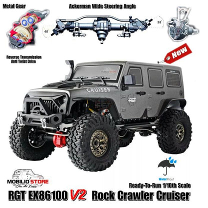 RGT EX 86100 V2 1:10 Skala Rock Crawler Cruiser 4WD Offroad RTR RC Mobil